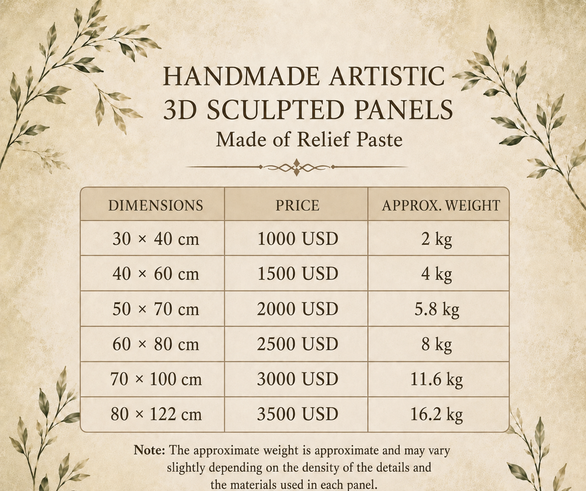 A beige promotional graphic with decorative leafy branches at the corners, featuring the text &