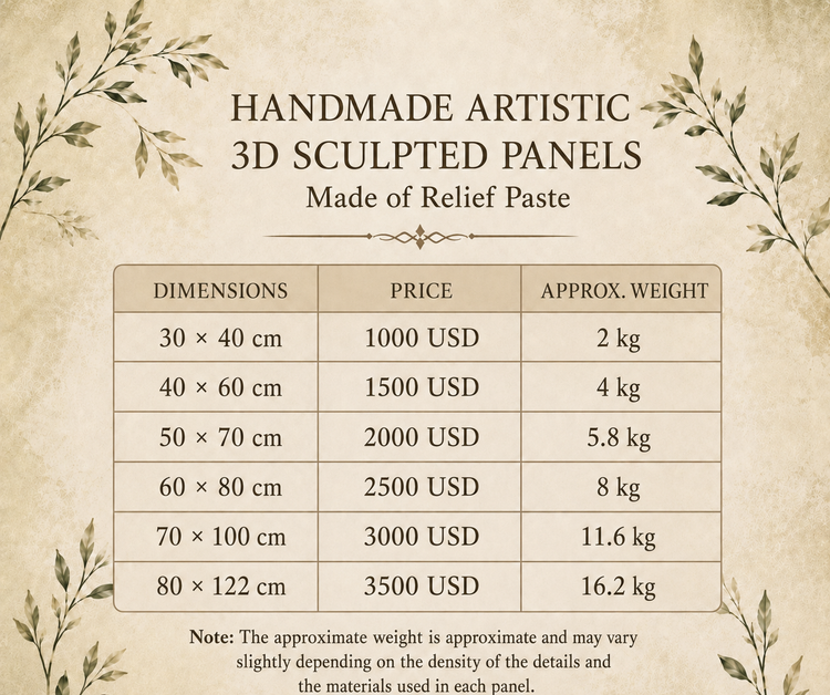A beige promotional graphic with decorative leafy branches at the corners, featuring the text &