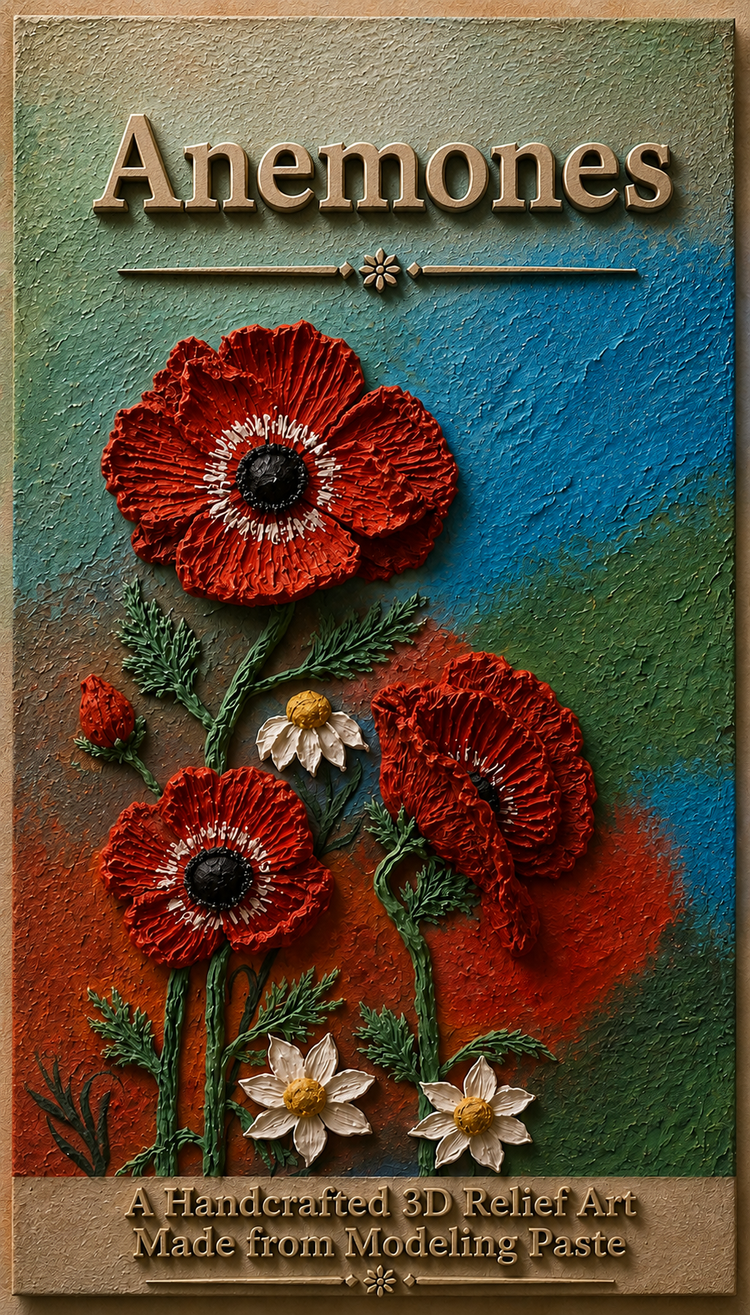 A handcrafted 3D relief art plaque titled &