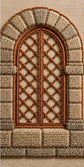 Arched Copper Door Handmade Embroidery Wall Art
