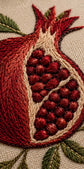 Split Pomegranate Handmade Wall Art