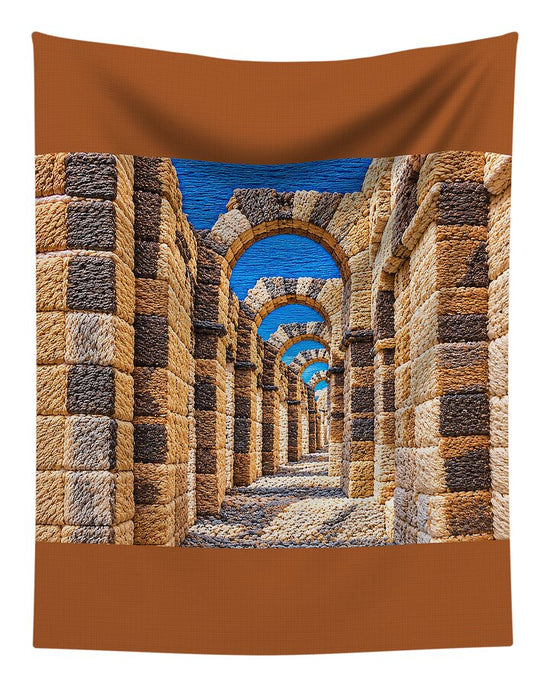 Ancient Stone Archway Perspective - Tapestry