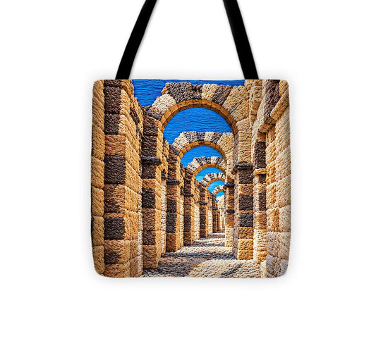 Ancient Stone Archway Perspective - Tote Bag