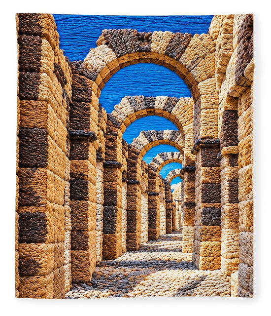 Ancient Stone Archway Perspective - Blanket