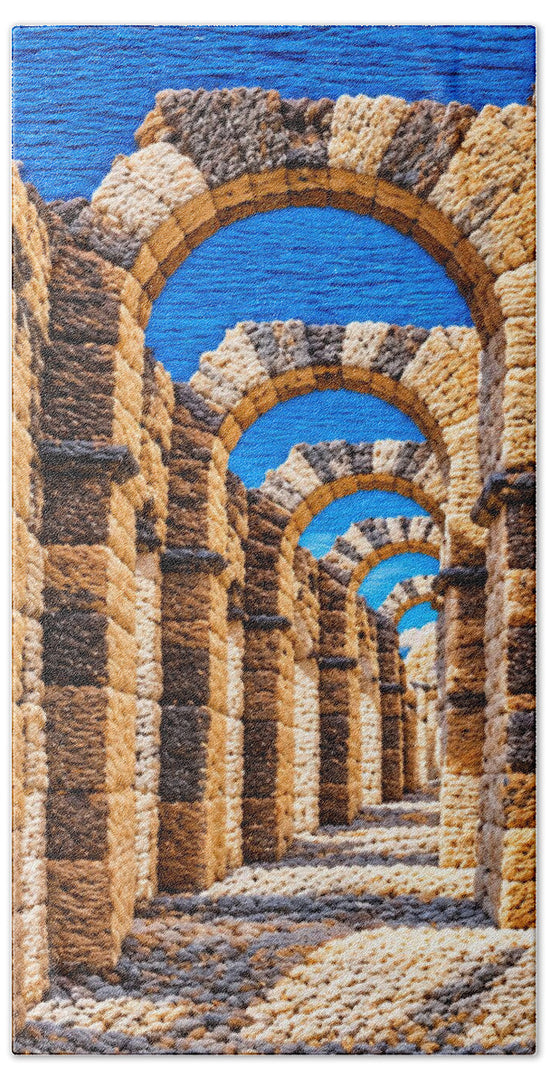 Ancient Stone Archway Perspective - Bath Towel