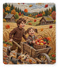 Children Playing in Autumnal Countryside - Blanket