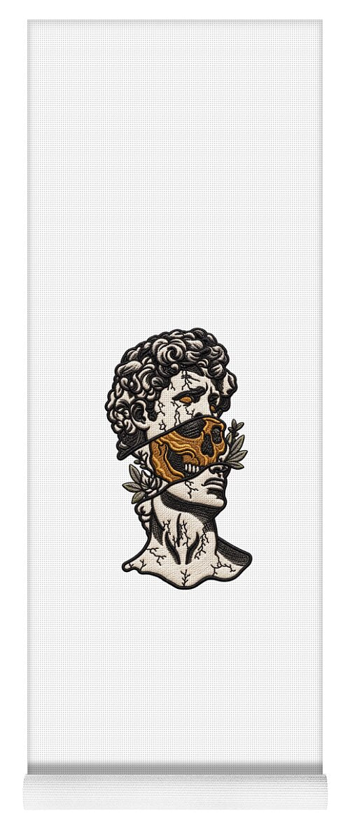 David Sculpture with Skull Overlay - Yoga Mat