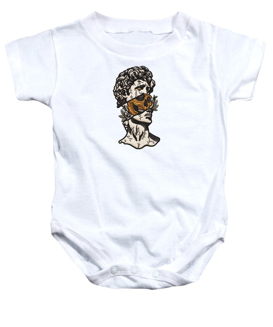 David Sculpture with Skull Overlay - Baby One-Piece