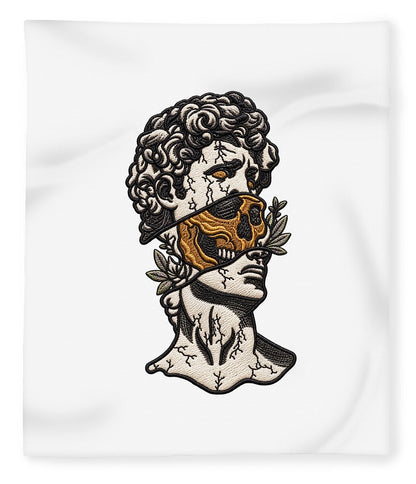 David Sculpture with Skull Overlay - Blanket