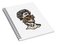 David Sculpture with Skull Overlay - Spiral Notebook