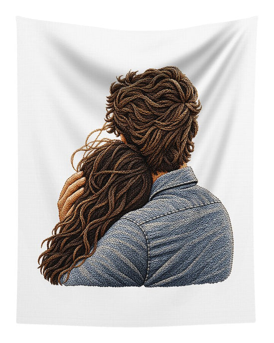 Embracing Couple from Behind - Tapestry