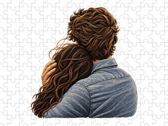 Embracing Couple from Behind - Puzzle