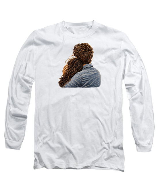 Embracing Couple from Behind - Long Sleeve T-Shirt