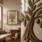 Olive Roots Handmade Embroidery Wall Art