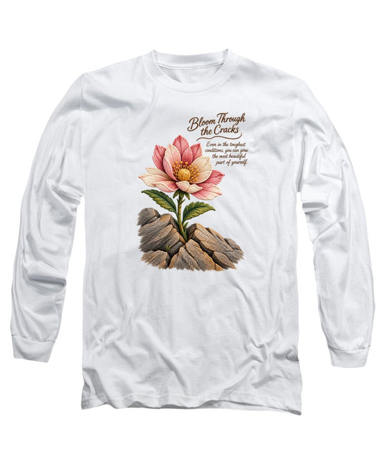 Flower Blooms Amid Rock - Long Sleeve T-Shirt