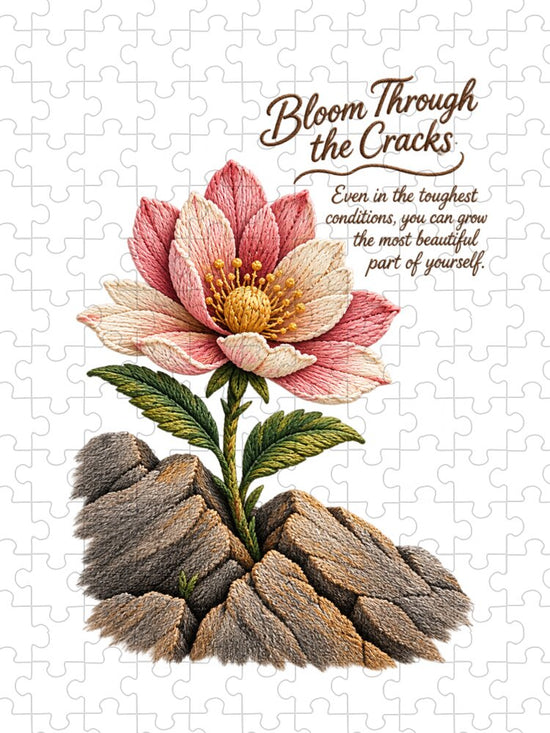 Flower Blooms Amid Rock - Puzzle