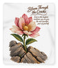 Flower Blooms Amid Rock - Blanket