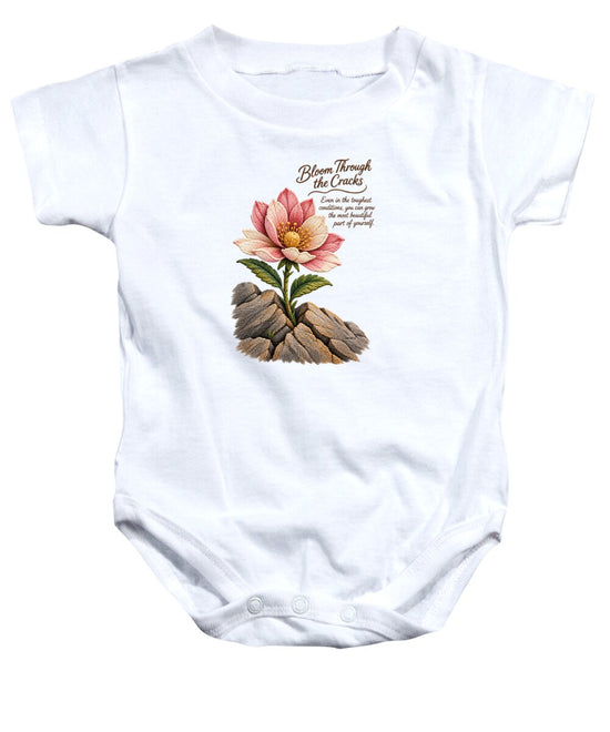 Flower Blooms Amid Rock - Baby One-Piece