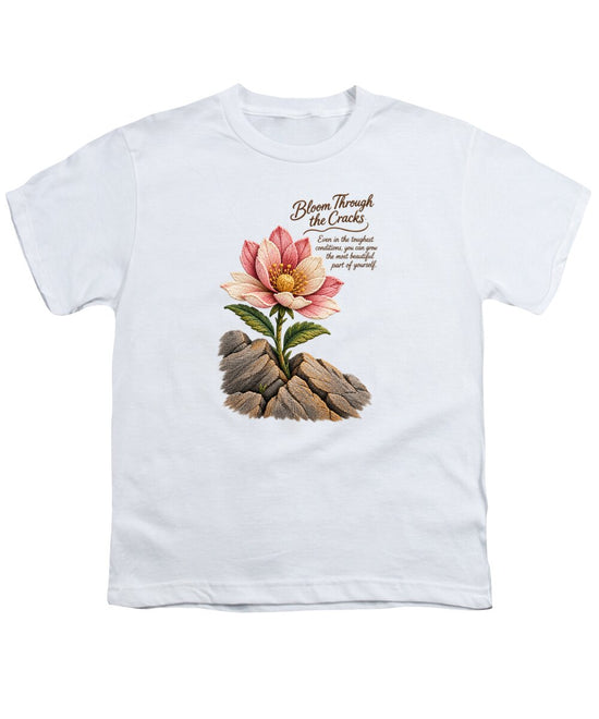 Flower Blooms Amid Rock - Youth T-Shirt