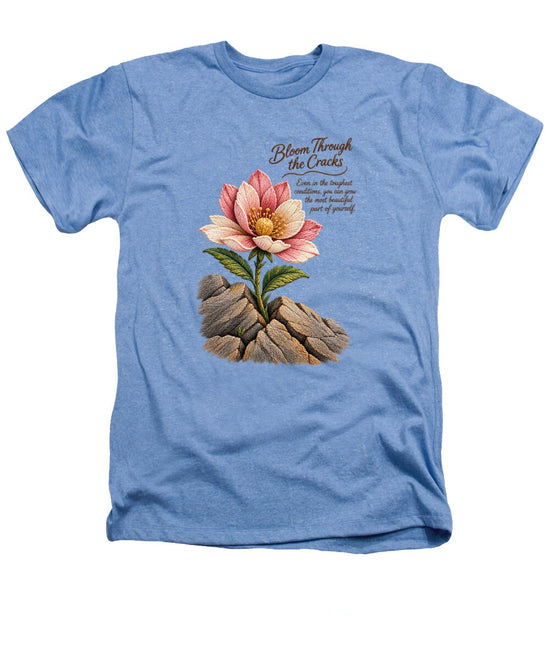 Flower Blooms Amid Rock - Heathers T-Shirt