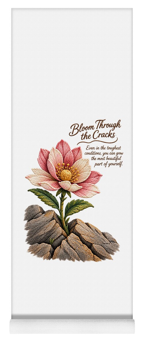 Flower Blooms Amid Rock - Yoga Mat