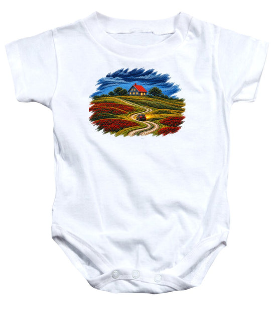 House on a Colorful Hill - Baby One-Piece