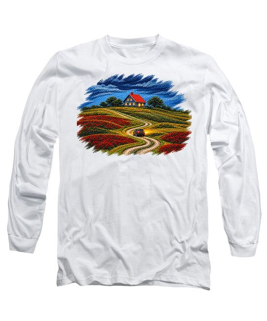 House on a Colorful Hill - Long Sleeve T-Shirt