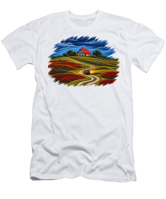 House on a Colorful Hill - T-Shirt