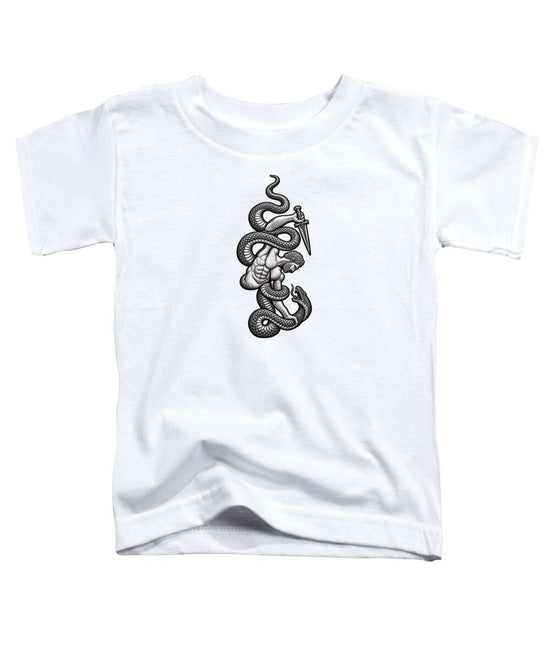 Intricate Snake and Dagger Artwork - Toddler T-Shirt