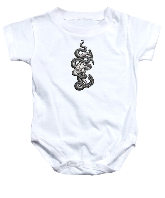 Intricate Snake and Dagger Artwork - Baby One-Piece