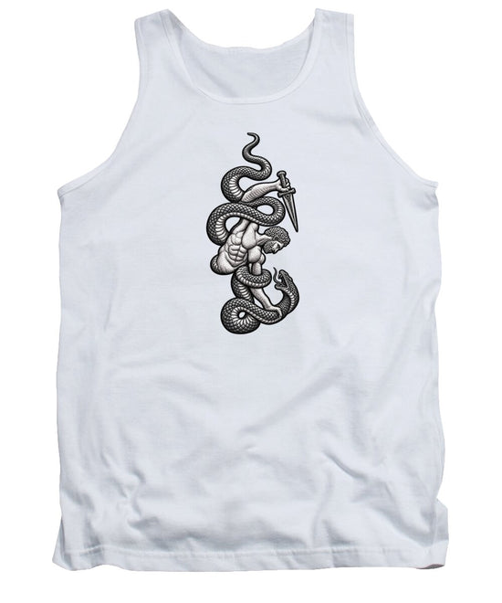 Intricate Snake and Dagger Artwork - Tank Top