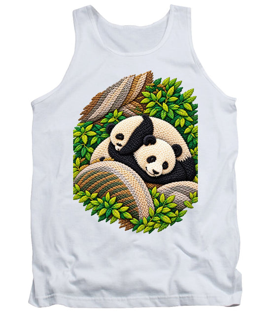 Playful Pandas in Bamboo Forest - Tank Top