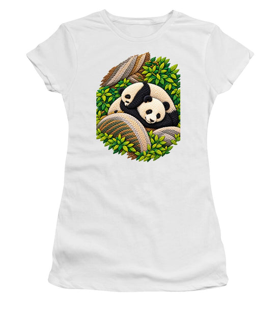 Playful Pandas in Bamboo Forest - Women&