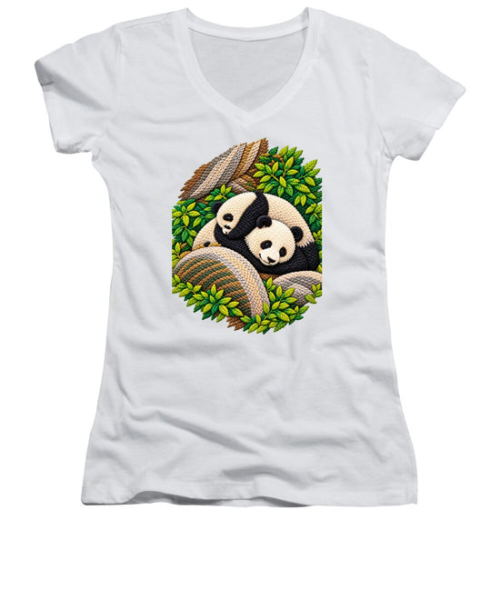 Playful Pandas in Bamboo Forest - Women&