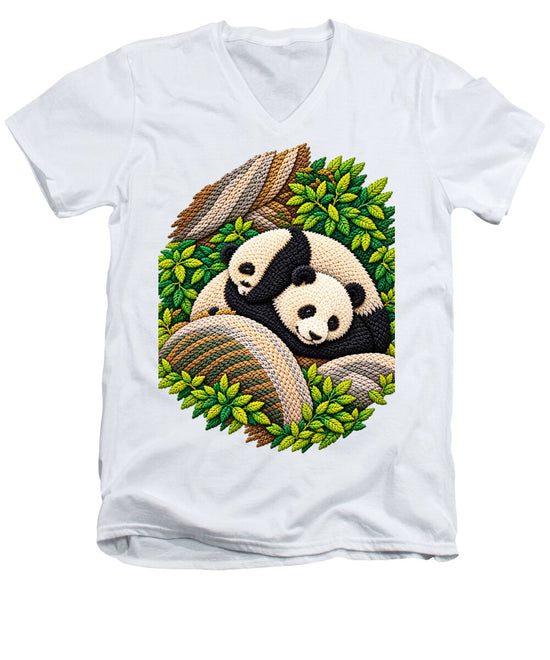Playful Pandas in Bamboo Forest - Men&