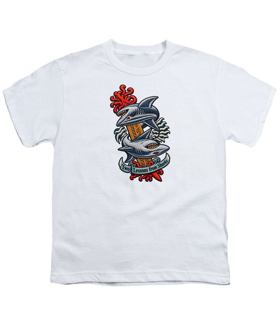 Sharks with Sword and Waves - Youth T-Shirt