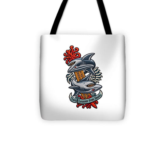 Sharks with Sword and Waves - Tote Bag