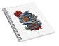 Sharks with Sword and Waves - Spiral Notebook