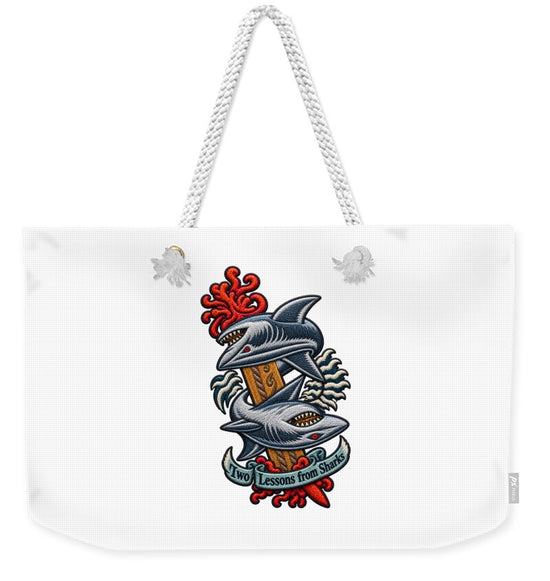 Sharks with Sword and Waves - Weekender Tote Bag