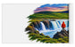 Traveler at Majestic Waterfall - Yoga Mat
