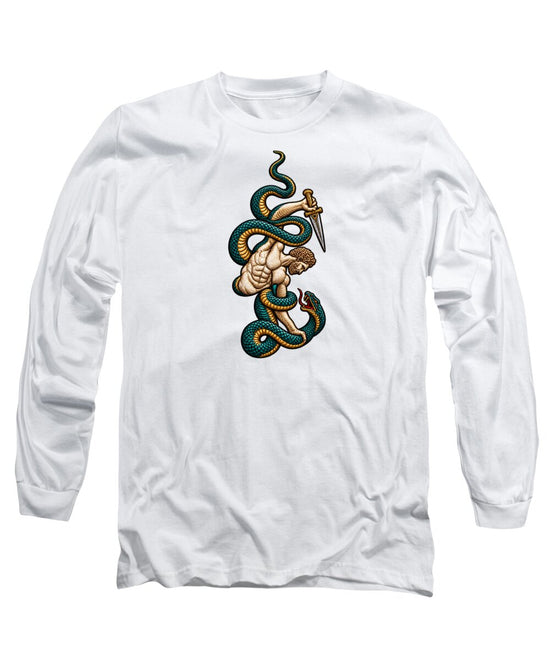 Warrior Entwined with Serpents - Long Sleeve T-Shirt